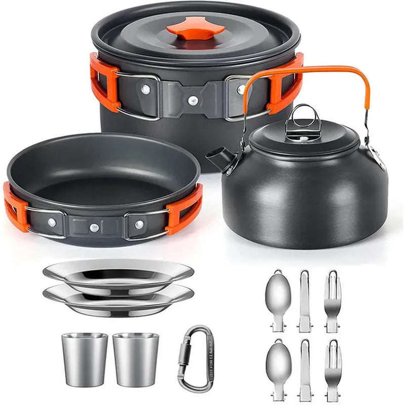 Camping Cooking Set Outdoor Aluminum Lightweight Equipment