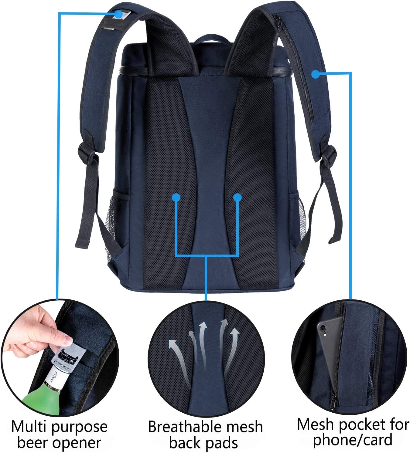 30L Lightweight Insulated Leakproof Cooler Backpack