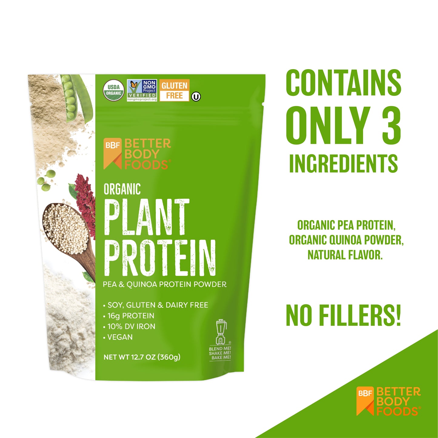 12.7oz Organic Vegan Protein Powder