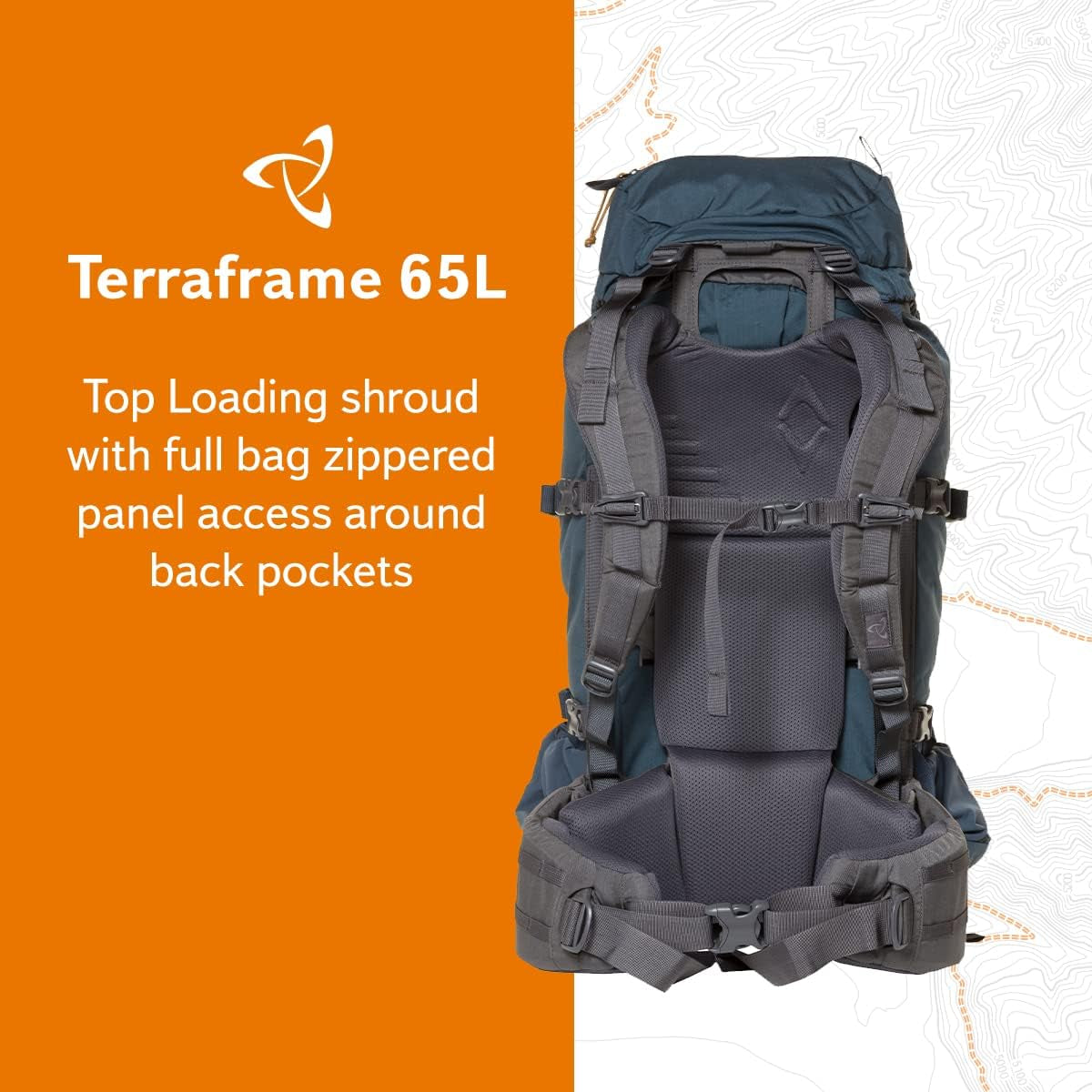 65L Terraframe 3-Zip Backpack