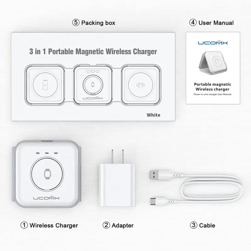 Nano 3 in 1 Wireless Foldable Charger for Iphone