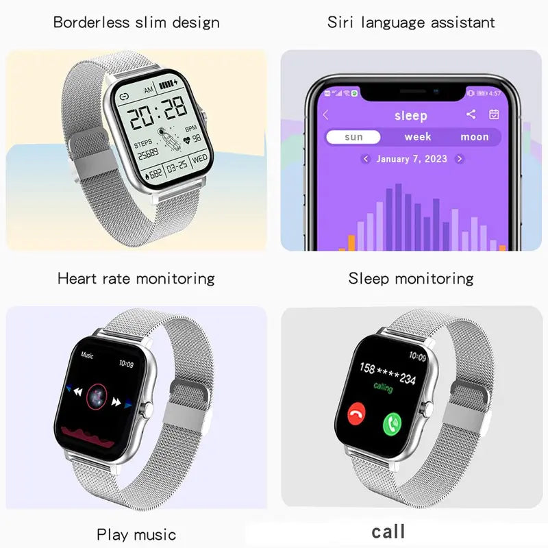 Smart Watch with Heart Rate Monitoring, Sports Modes, Sleep Tracking and More