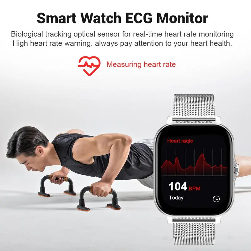 Smart Watch with Heart Rate Monitoring, Sports Modes, Sleep Tracking and More