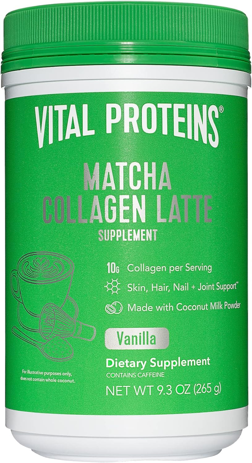 9.3oz Collagen Latte Powder (Vanilla Matcha)