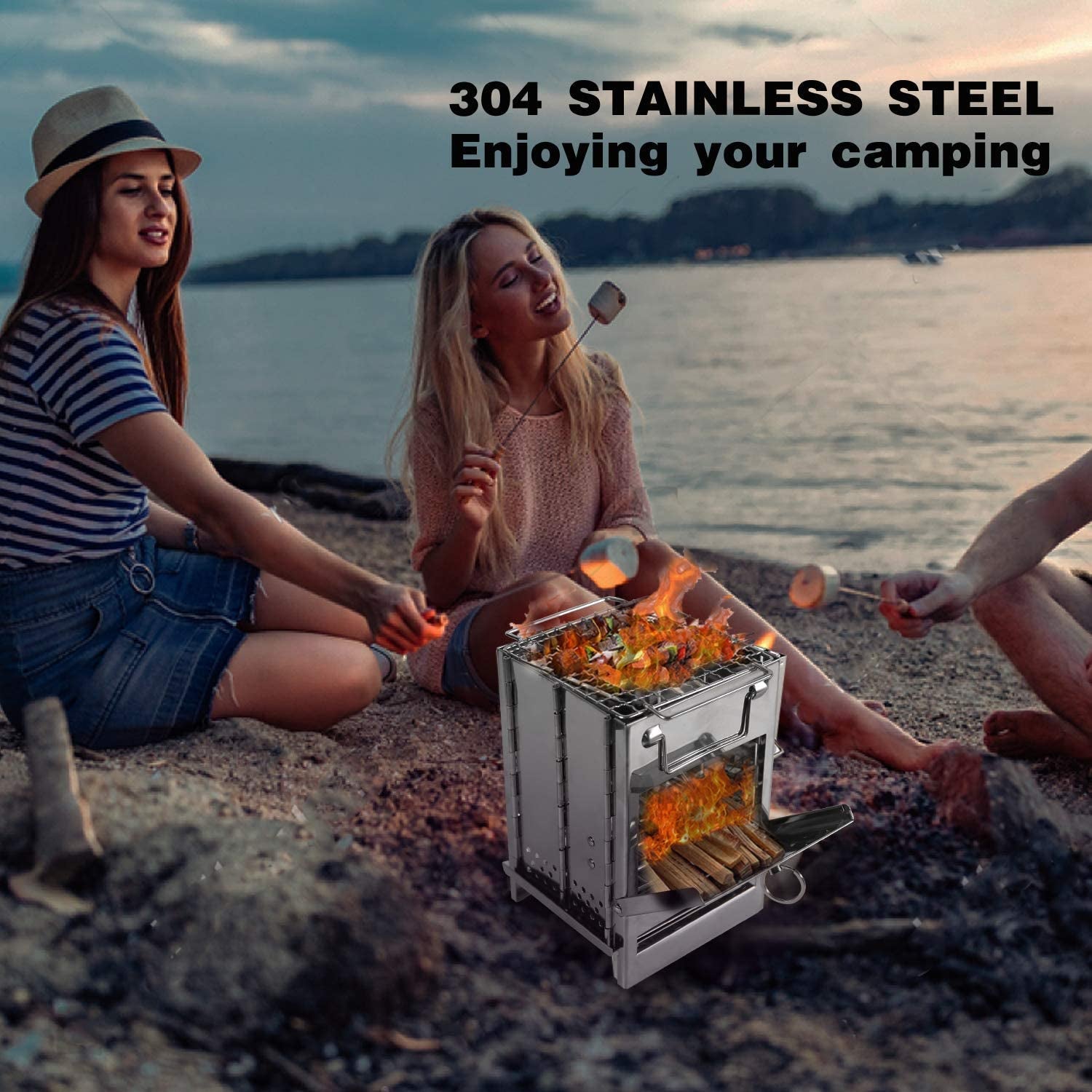 Folding  Wood Burning Camp Stove