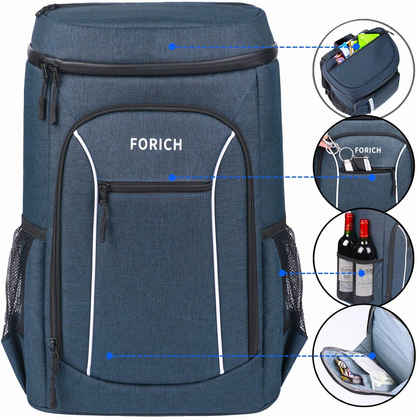 30L Lightweight Insulated Leakproof Cooler Backpack