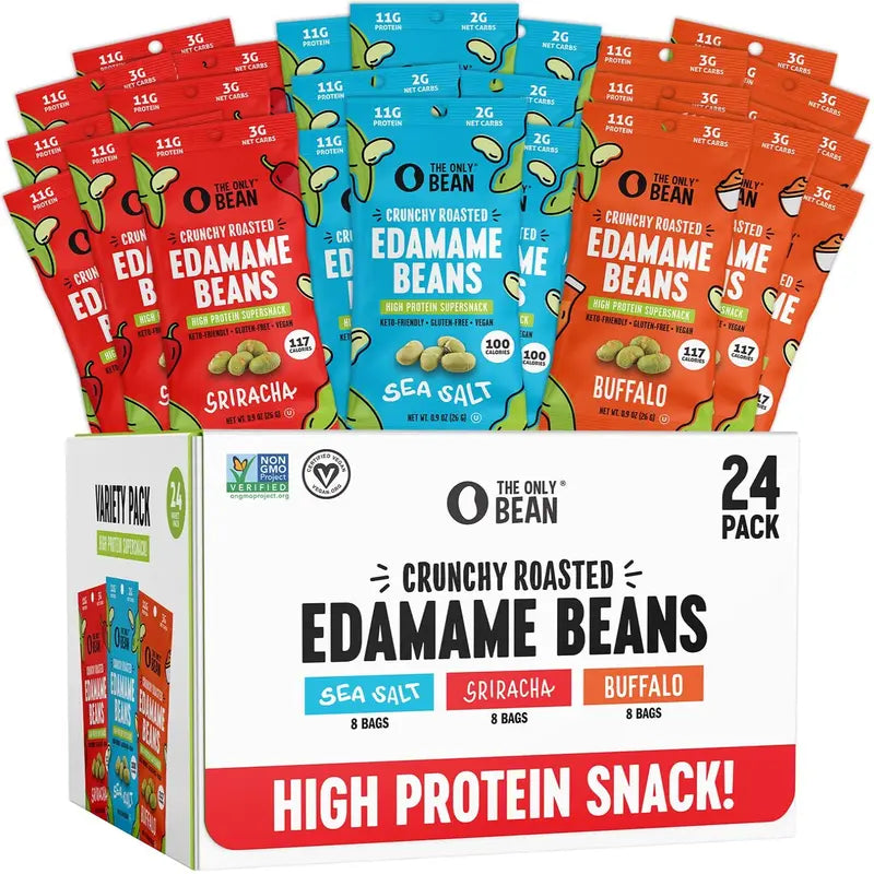  High Protein Roasted Edamame Beans (Variety Pack)