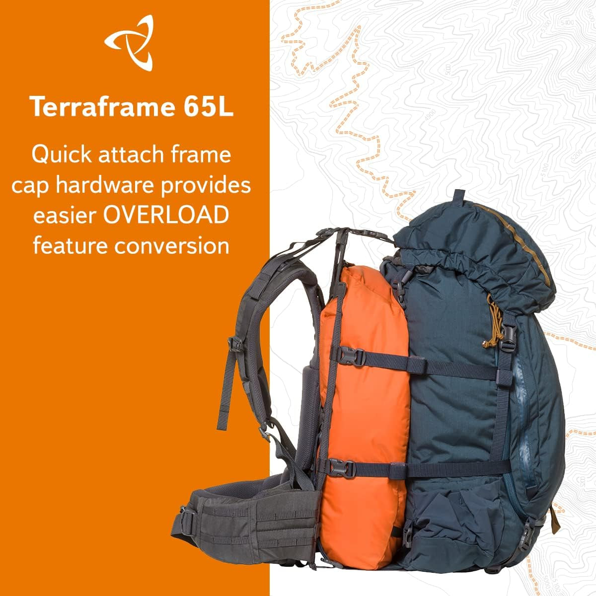 65L Terraframe 3-Zip Backpack