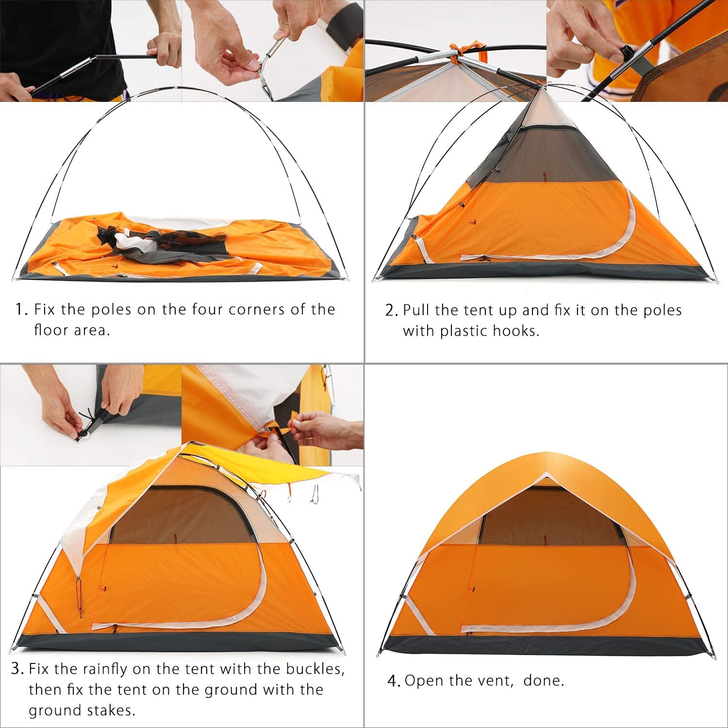 2/4 Person Waterproof  Tent for Camping