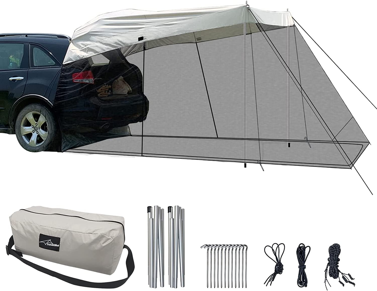 Universal Tailgate Canopy with Mosquito Net