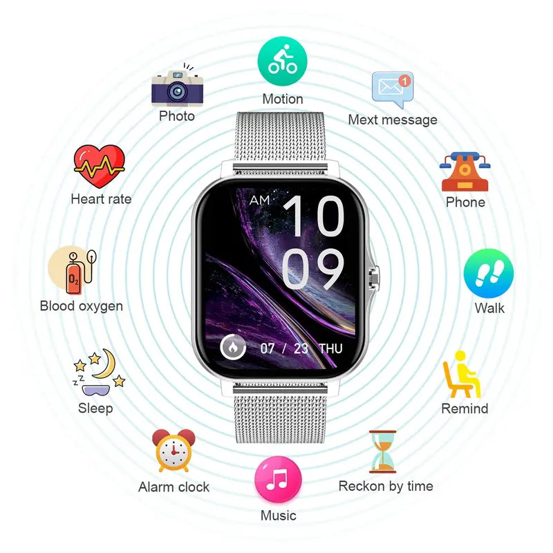 Smart Watch with Heart Rate Monitoring, Sports Modes, Sleep Tracking and More