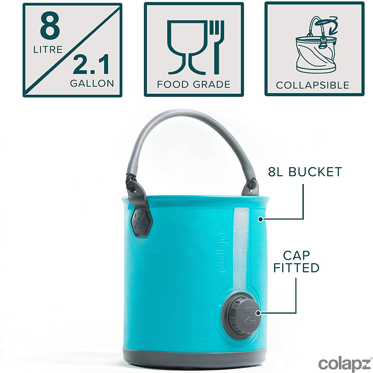 2-In-1 Collapsible 2 Gallon Water Container with Spigot