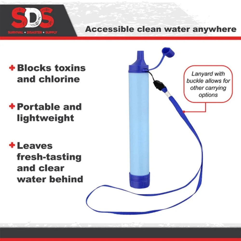 Emergency Water Filter Suitable for Streams, Lakes Outdoors Camping