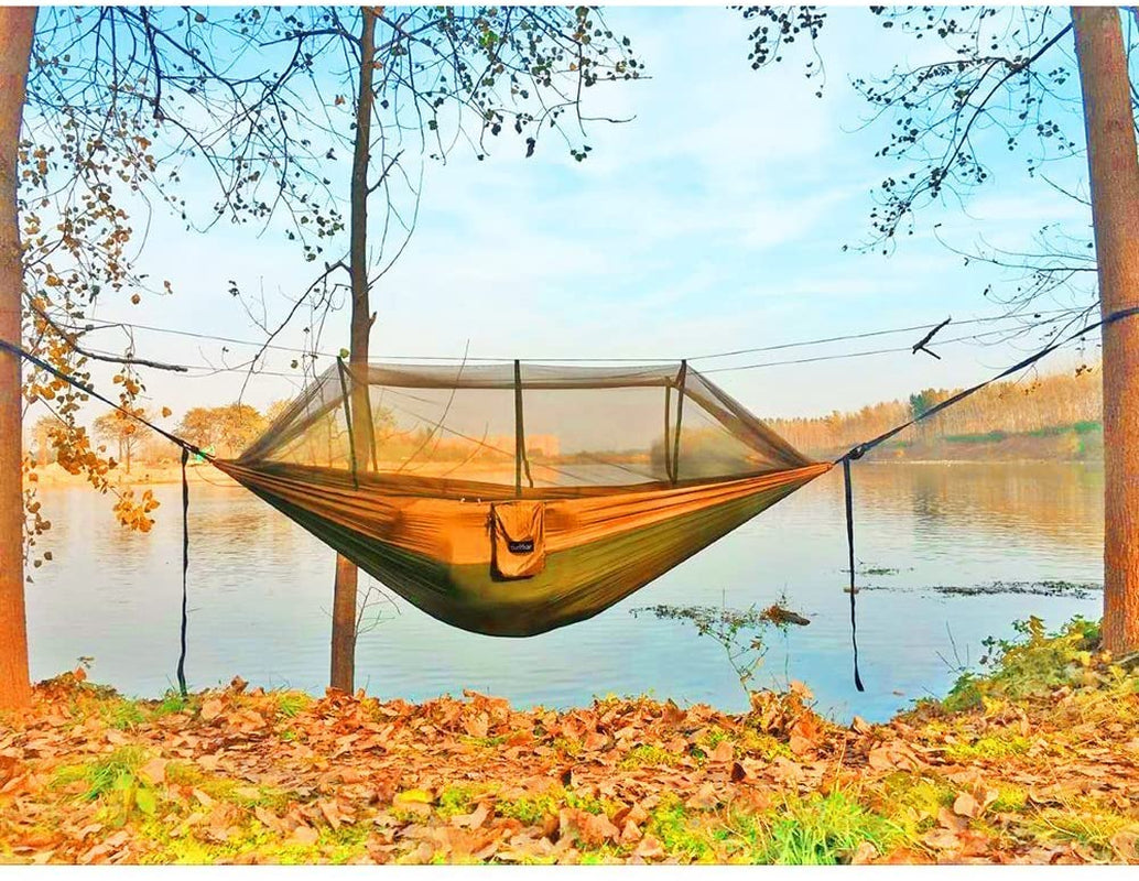 2 Person Hammock with Net and 2 / 10Ft Straps