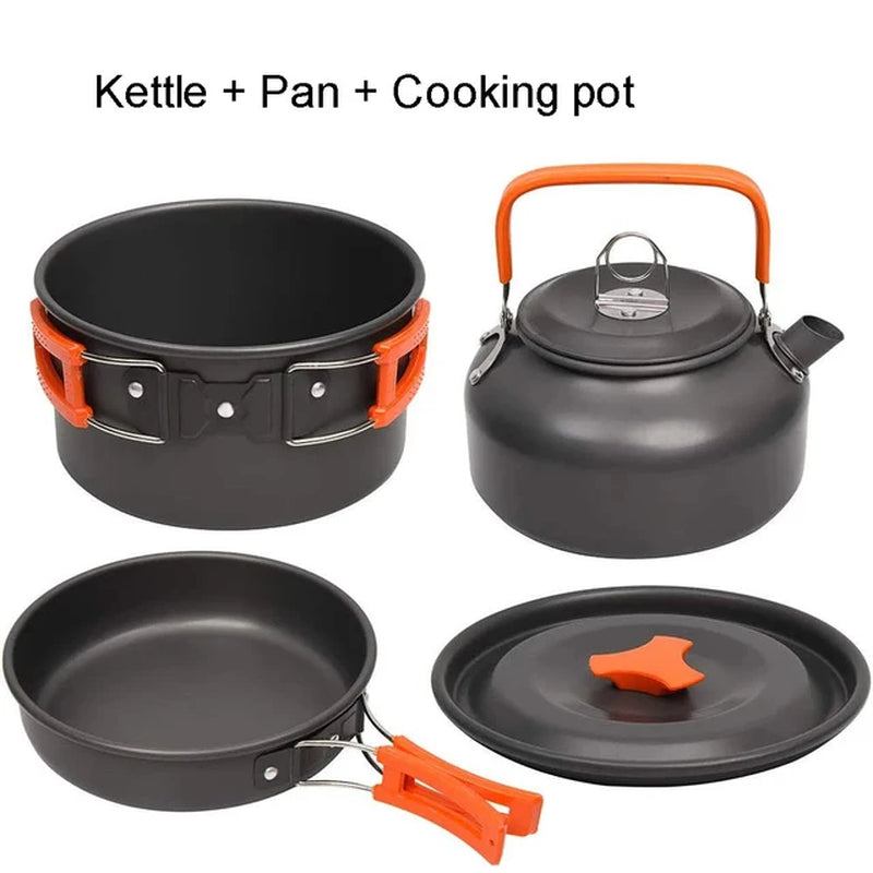 Camping Cooking Set Outdoor Aluminum Lightweight Equipment