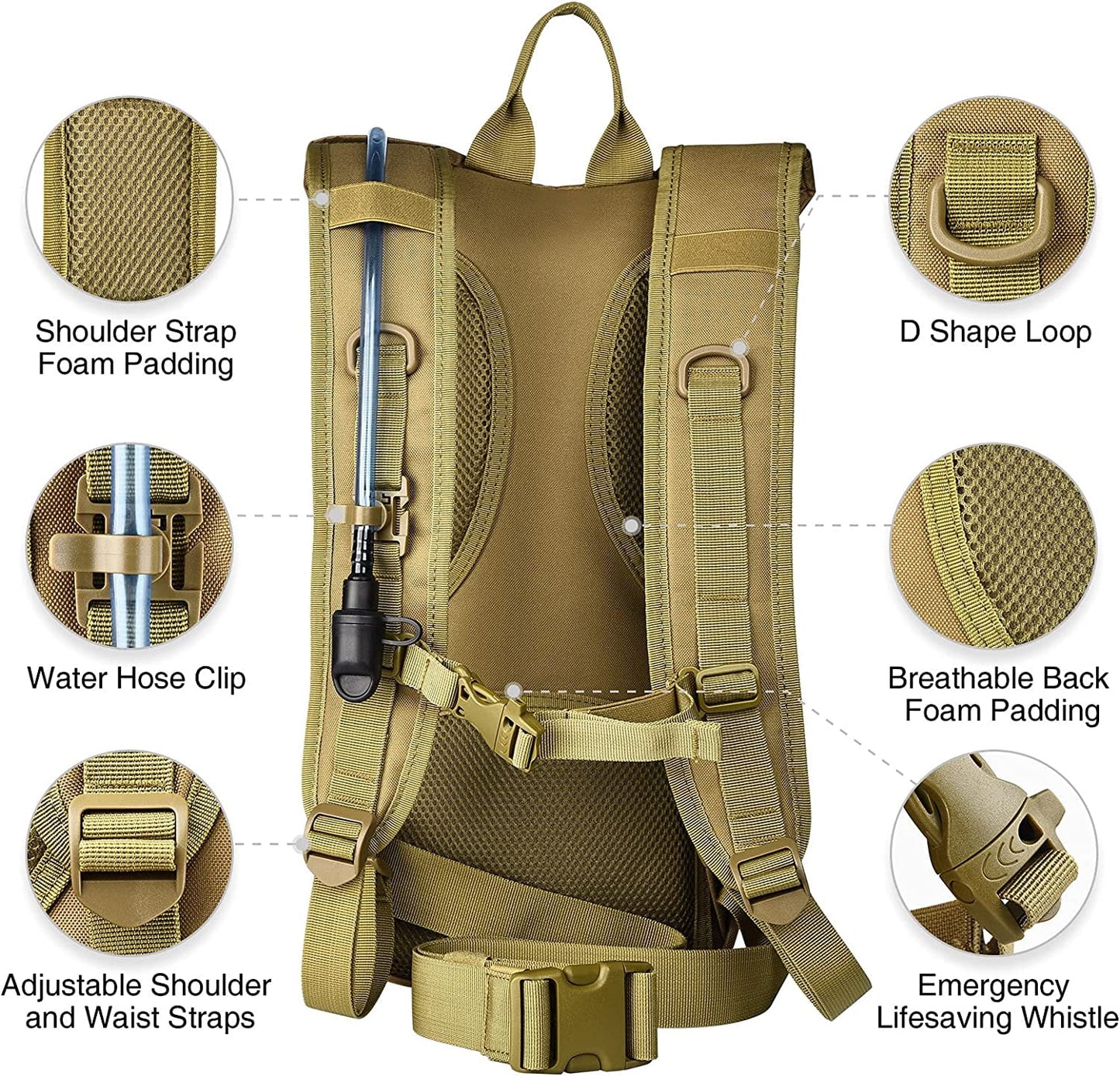 17L Hydration Backpack with 3L TPU Water Bladder