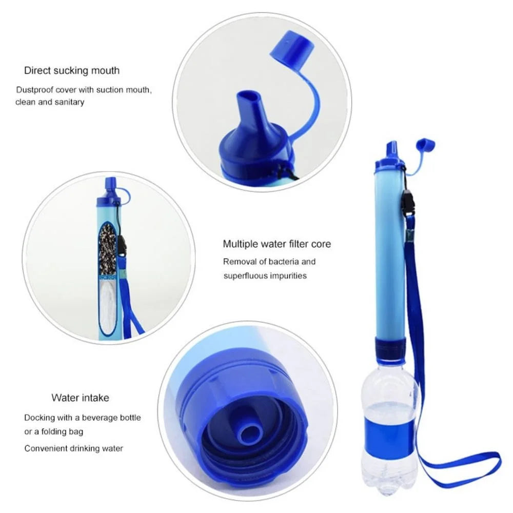 Emergency Water Filter Suitable for Streams, Lakes Outdoors Camping