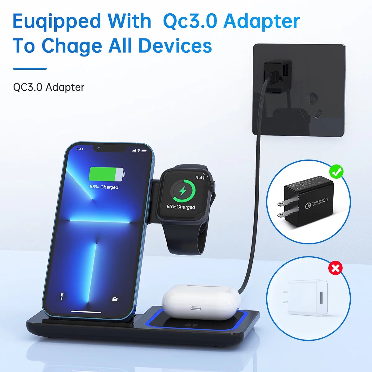 3 in 1 Wireless Charger