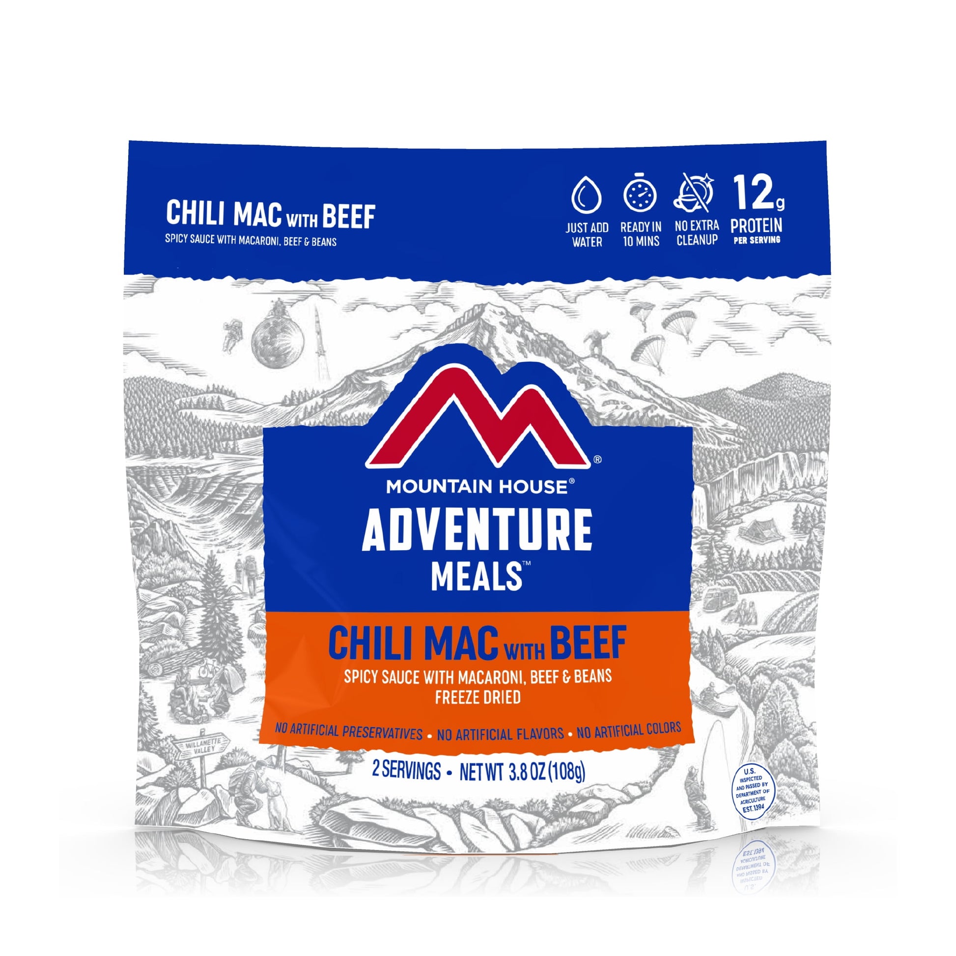 Chili Mac W/Beef, Freeze-Dried Food, 2 Servings