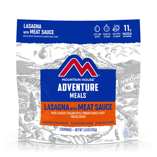 Lasagna W/Meat Sauce, Freeze-Dried Camping & Backpacking Food, 2 Serving