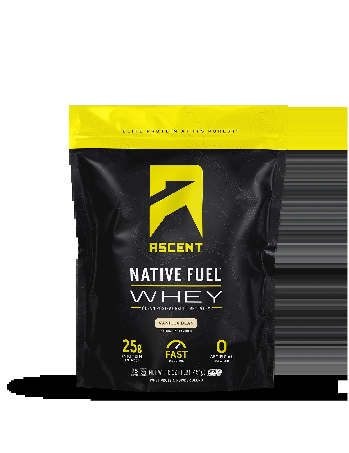 1LB Ascent Native Fuel Whey Protein Powder (Vanilla Bean)