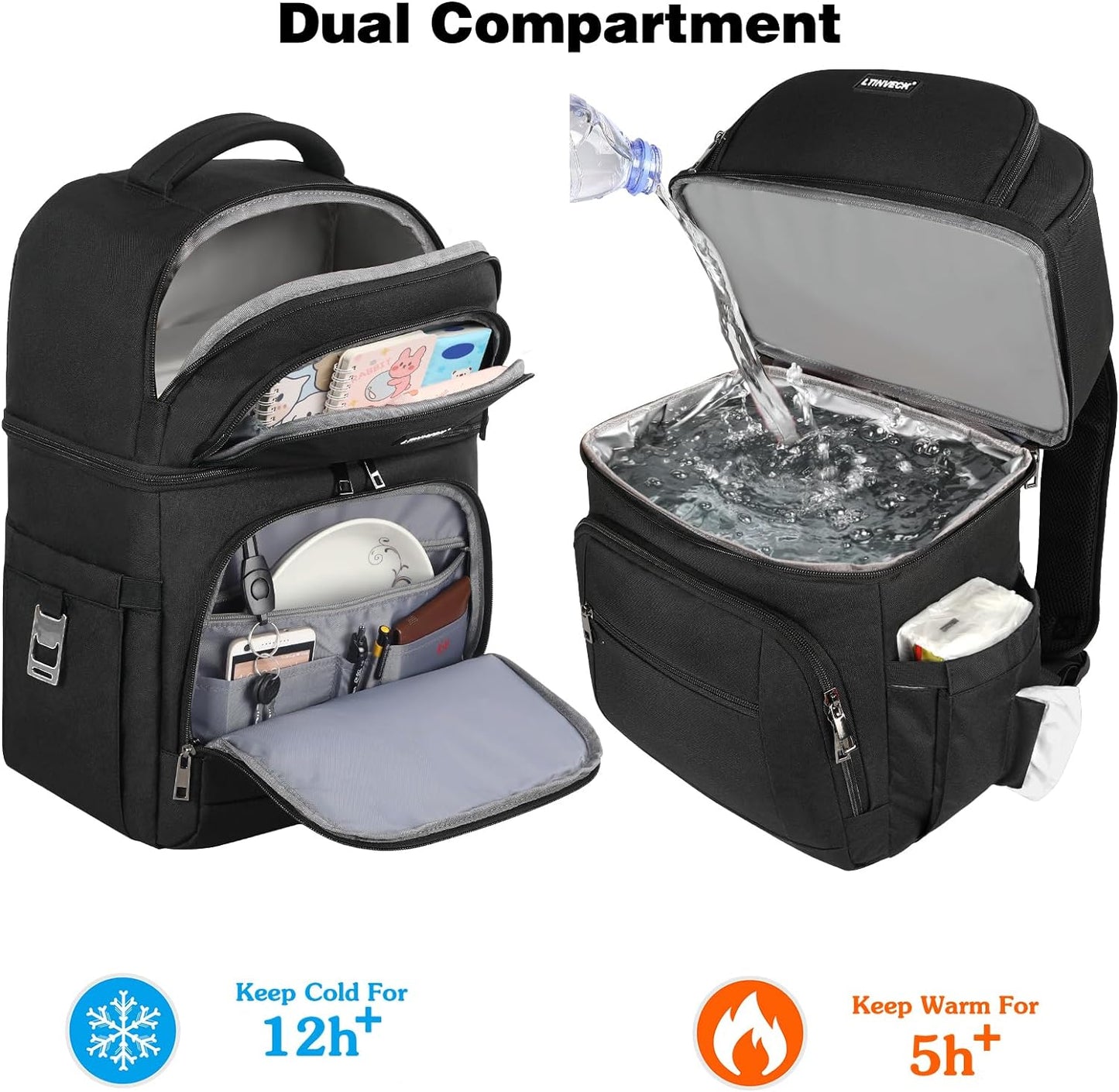 Double Deck Insulated Cooler Backpack