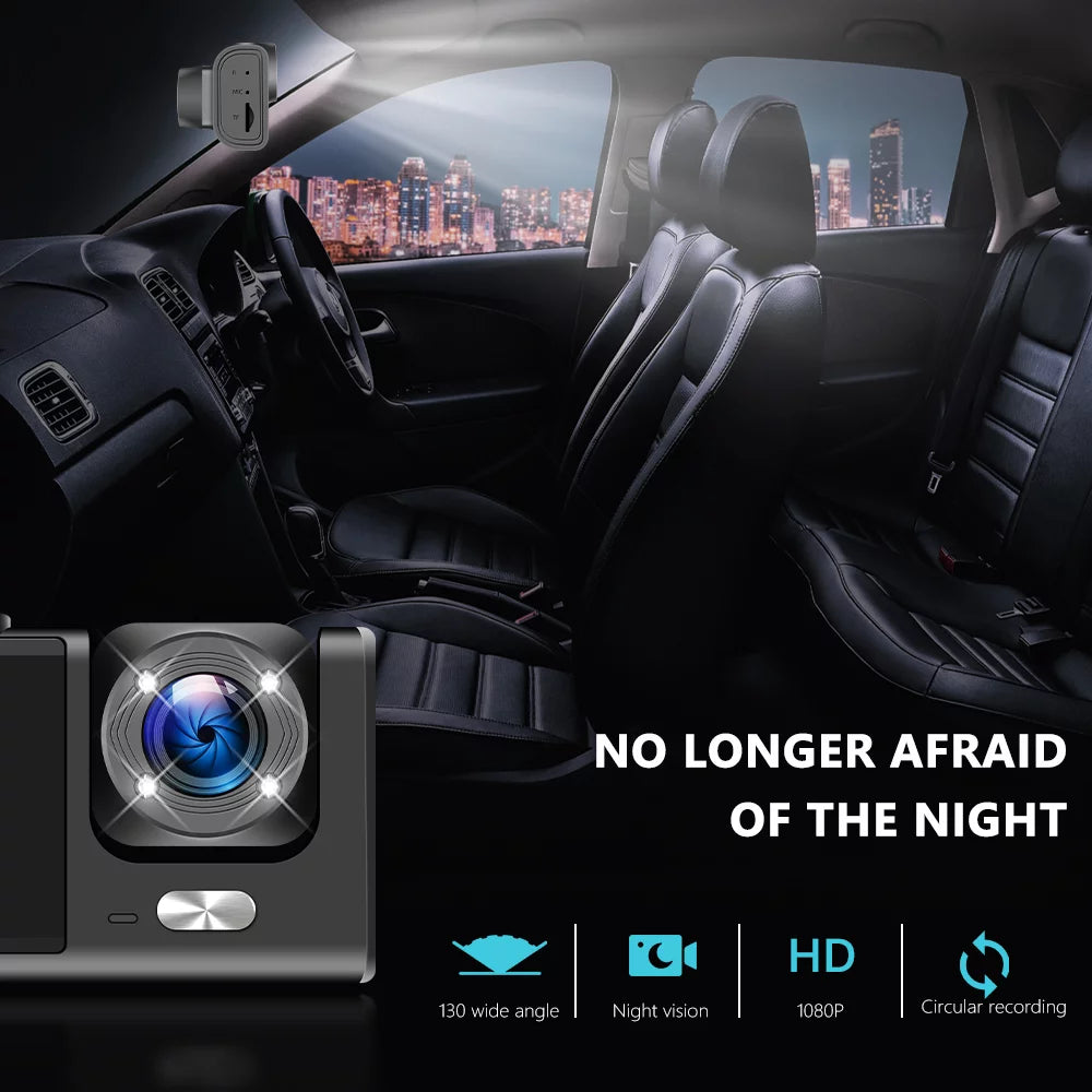 2" Car Dual Camera Dash Cam Front and Backup