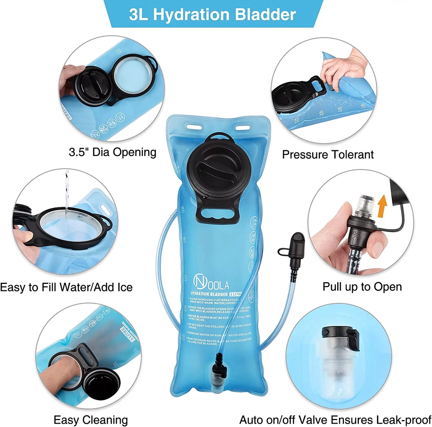 17L Hydration Backpack with 3L TPU Water Bladder