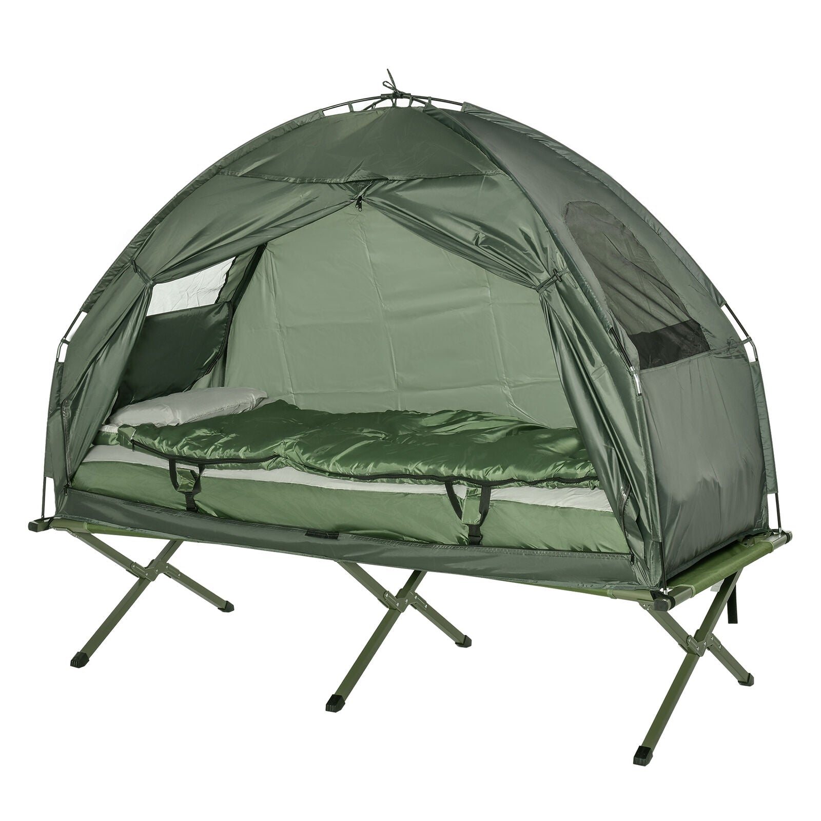 1 Person Tent W/Air Mattress Sleeping Bag