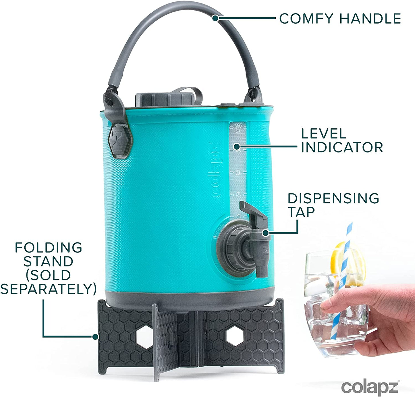 2-In-1 Collapsible 2 Gallon Water Container with Spigot