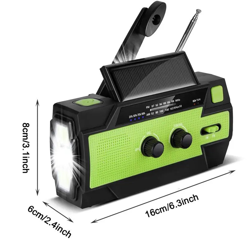 Solar Powered Hand Multifunction Power Bank