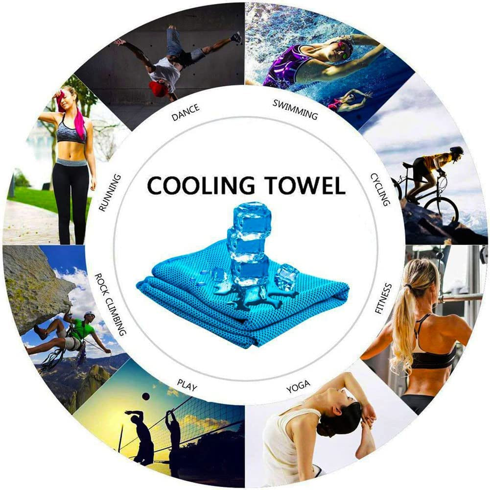 4 Pack Breathable Microfiber Cooling Towels