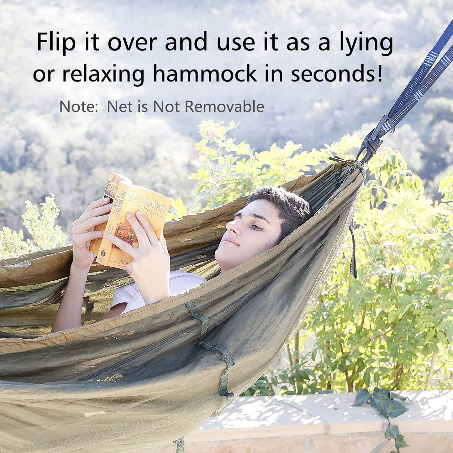 2 Person Hammock with Net and 2 / 10Ft Straps