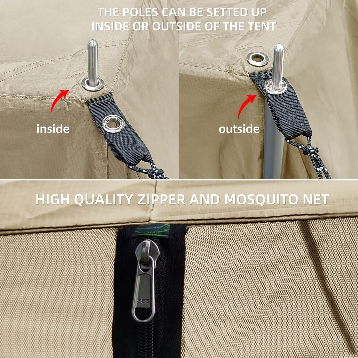 Universal Tailgate Canopy with Mosquito Net