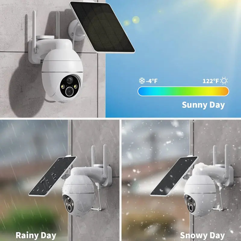 3MP Wireless Wifi Solar Camera for Indoor/Outdoor Security