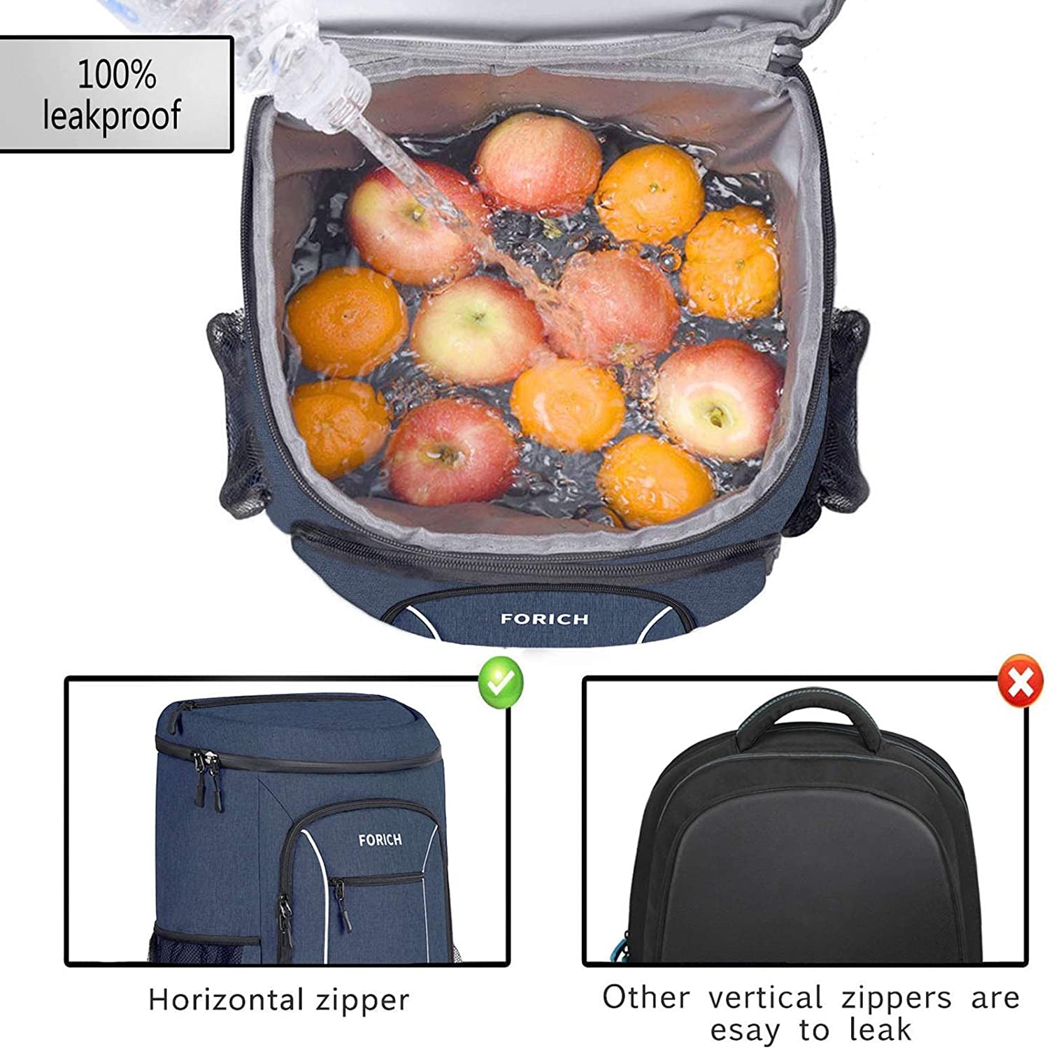 30L Lightweight Insulated Leakproof Cooler Backpack